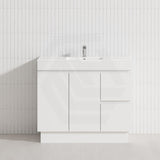 2-Drawer 2-Door Narrow 900mm Freestanding Bathroom Vanity Kickboard Multi-Colour Cabinet Only