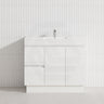 2-Drawer 2-Door 900/1200mm Freestanding Bathroom Vanity Kickboard Single Multi-Colour Cabinet Only