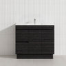 2-Drawer 2-Door 900/1200mm Freestanding Bathroom Vanity Kickboard Single Multi-Colour Cabinet Only
