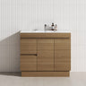 2-Drawer 2-Door 900/1200mm Freestanding Bathroom Vanity Kickboard Single Multi-Colour Cabinet Only