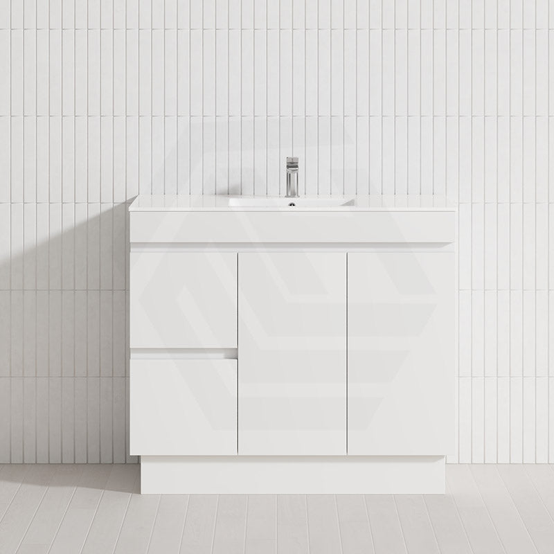 2-Drawer 2-Door Narrow 900mm Freestanding Bathroom Vanity Kickboard Multi-Colour Cabinet Only