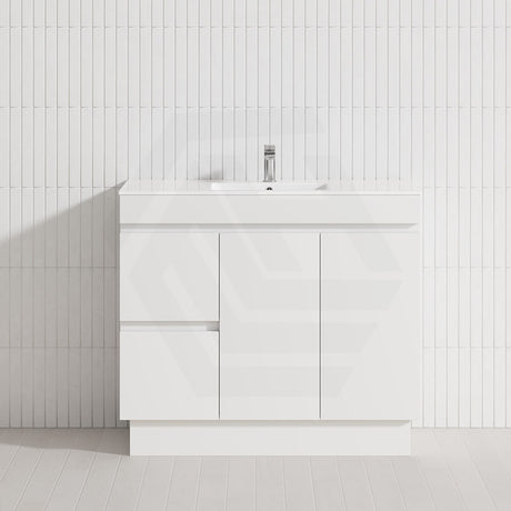 2-Drawer 2-Door Narrow 900mm Freestanding Bathroom Vanity Kickboard Multi-Colour Cabinet Only