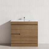 2-Drawer 2-Door Narrow 900mm Freestanding Bathroom Vanity Kickboard Multi-Colour Cabinet Only