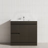 2-Drawer 2-Door Narrow 900mm Freestanding Bathroom Vanity Kickboard Multi-Colour Cabinet Only