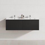 2-Drawer Flat 1200/1500/1800Mm Wall Hung Bathroom Floating Vanity Multi-Colour Cabinet Only Vanities