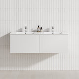 2-Drawer Flat 1200/1500/1800Mm Wall Hung Bathroom Floating Vanity Multi-Colour Cabinet Only Vanities