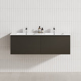 2-Drawer Flat 1200/1500/1800Mm Wall Hung Bathroom Floating Vanity Multi-Colour Cabinet Only Vanities