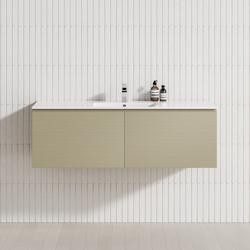 2-Drawer Flat 1200/1500/1800Mm Wall Hung Bathroom Floating Vanity Multi-Colour Cabinet Only Vanities