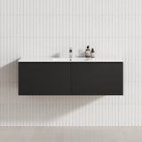 2-Drawer Flat 1200/1500/1800Mm Wall Hung Bathroom Floating Vanity Multi-Colour Cabinet Only Vanities