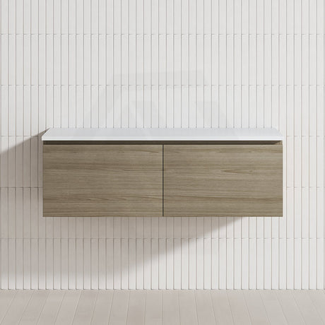 2-Drawer Flat 1200/1500/1800mm Wall Hung Bathroom Floating Vanity Multi-Colour Cabinet Only