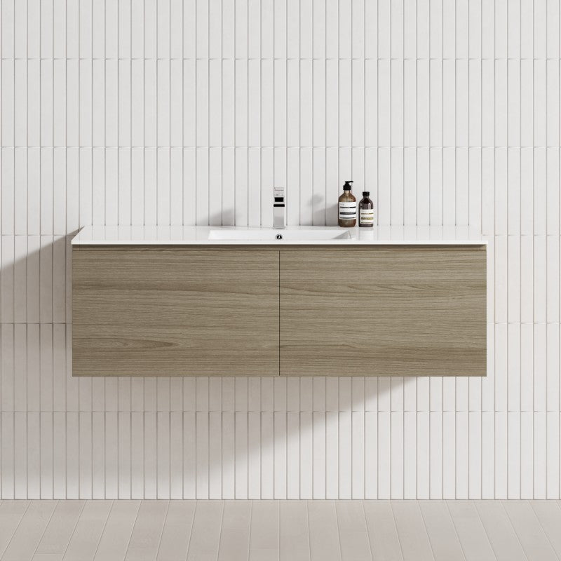 2-Drawer Flat 1200/1500/1800Mm Wall Hung Bathroom Floating Vanity Multi-Colour Cabinet Only Vanities