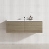 2-Drawer Flat 1200/1500/1800Mm Wall Hung Bathroom Floating Vanity Multi-Colour Cabinet Only Vanities