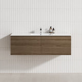 2-Drawer Flat 1200/1500/1800Mm Wall Hung Bathroom Floating Vanity Multi-Colour Cabinet Only Vanities