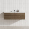 2-Drawer Flat 1200/1500/1800mm Wall Hung Bathroom Floating Vanity Multi-Colour Cabinet Only
