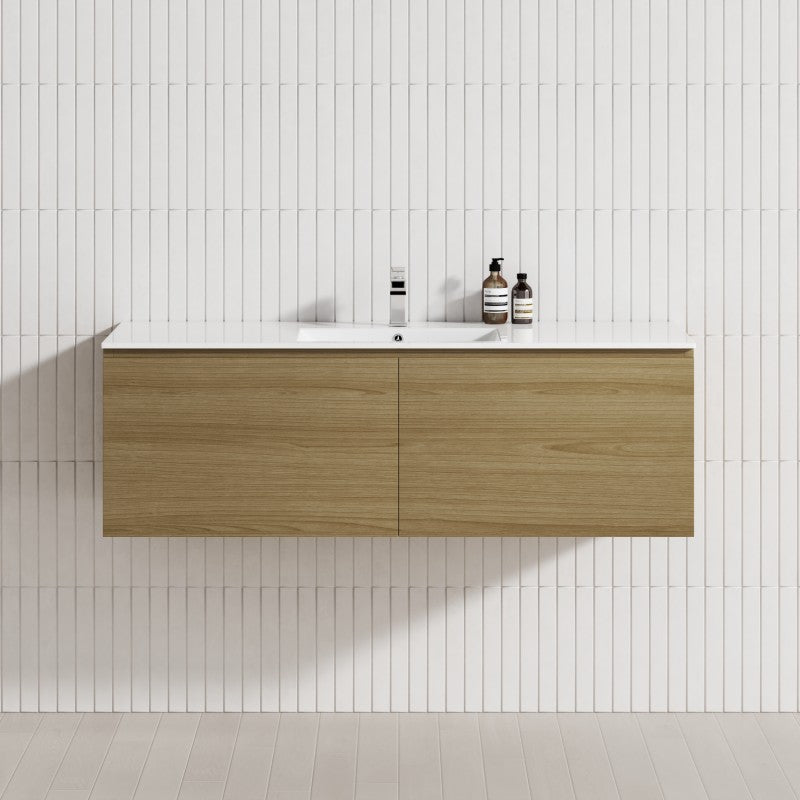 2-Drawer Flat 1200/1500/1800Mm Wall Hung Bathroom Floating Vanity Multi-Colour Cabinet Only Vanities
