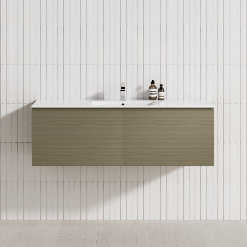 2-Drawer Flat 1200/1500/1800Mm Wall Hung Bathroom Floating Vanity Multi-Colour Cabinet Only Vanities