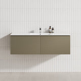 2-Drawer Flat 1200/1500/1800Mm Wall Hung Bathroom Floating Vanity Multi-Colour Cabinet Only Vanities
