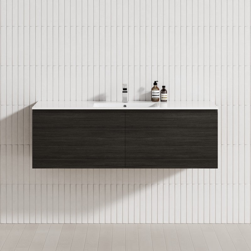 2-Drawer Flat 1200/1500/1800Mm Wall Hung Bathroom Floating Vanity Multi-Colour Cabinet Only Vanities