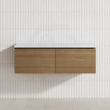 2-Drawer Flat 1200mm Bathroom Floating Wall Hung Vanity Cabinet Only Variant Colour Available
