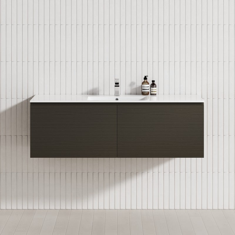 2-Drawer Flat 1200/1500/1800Mm Wall Hung Bathroom Floating Vanity Multi-Colour Cabinet Only Vanities
