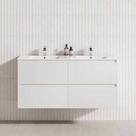 4-Drawer 1200/1500/1800Mm Wall Hung Bathroom Floating Vanity Multi-Colour Cabinet Only Vanities