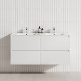 4-Drawer 1200/1500/1800mm Wall Hung Bathroom Floating Vanity Multi-Colour Cabinet Only