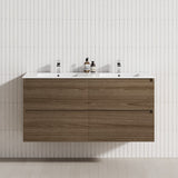 4-Drawer 1200/1500/1800Mm Wall Hung Bathroom Floating Vanity Multi-Colour Cabinet Only Vanities