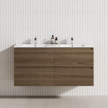 4-Drawer 1200/1500/1800Mm Wall Hung Bathroom Floating Vanity Multi-Colour Cabinet Only Vanities