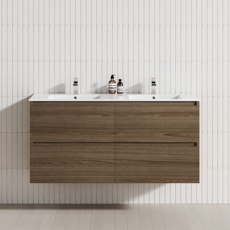 4-Drawer 1200/1500/1800mm Wall Hung Bathroom Floating Vanity Multi-Colour Cabinet Only