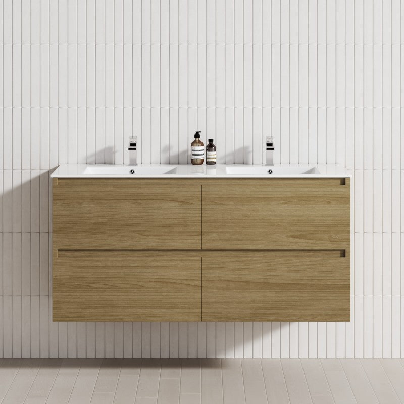 4-Drawer 1200/1500/1800mm Wall Hung Bathroom Floating Vanity Multi-Colour Cabinet Only