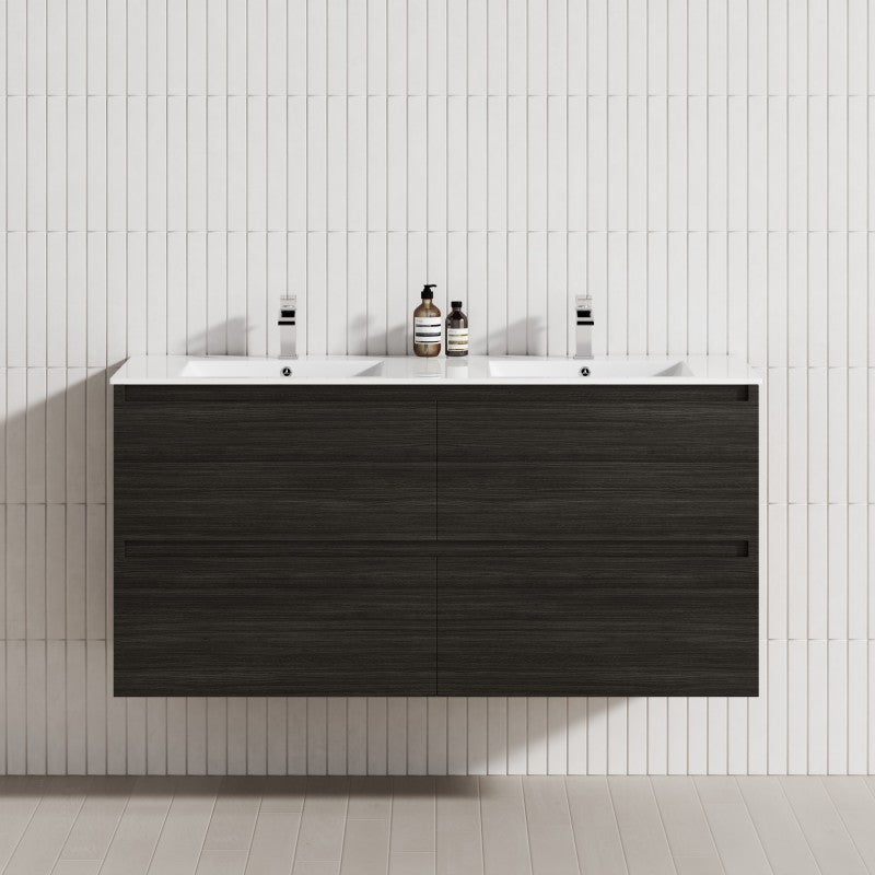 4-Drawer 1200/1500/1800mm Wall Hung Bathroom Floating Vanity Multi-Colour Cabinet Only