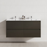4-Drawer 1200/1500/1800Mm Wall Hung Bathroom Floating Vanity Multi-Colour Cabinet Only Vanities