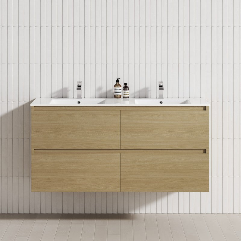 4-Drawer 1200/1500/1800mm Wall Hung Bathroom Floating Vanity Multi-Colour Cabinet Only