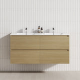 4-Drawer 1200/1500/1800mm Wall Hung Bathroom Floating Vanity Multi-Colour Cabinet Only