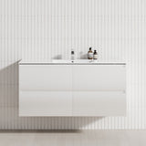 4-Drawer 1200/1500/1800Mm Wall Hung Bathroom Floating Vanity Multi-Colour Cabinet Only Vanities