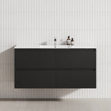 4-Drawer 1200/1500/1800Mm Wall Hung Bathroom Floating Vanity Multi-Colour Cabinet Only Vanities