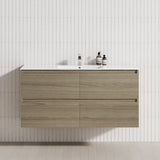 4-Drawer 1200/1500/1800Mm Wall Hung Bathroom Floating Vanity Multi-Colour Cabinet Only Vanities