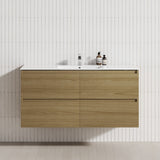 4-Drawer 1200/1500/1800mm Wall Hung Bathroom Floating Vanity Multi-Colour Cabinet Only