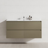4-Drawer 1200/1500/1800Mm Wall Hung Bathroom Floating Vanity Multi-Colour Cabinet Only Vanities