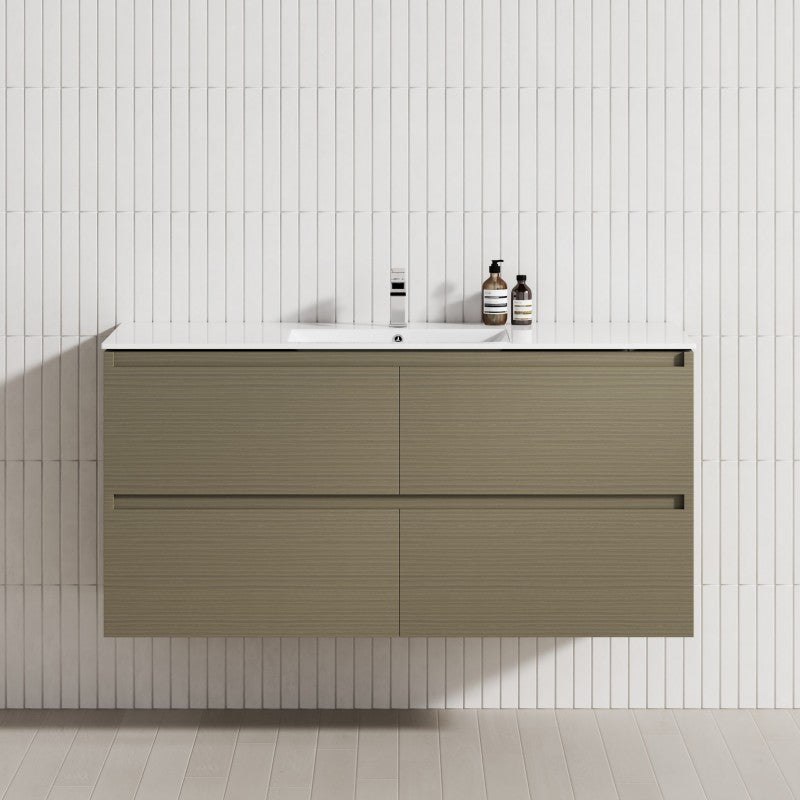 4-Drawer 1200/1500/1800mm Wall Hung Bathroom Floating Vanity Multi-Colour Cabinet Only