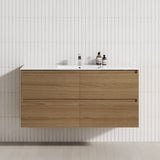 4-Drawer 1200/1500/1800mm Wall Hung Bathroom Floating Vanity Multi-Colour Cabinet Only