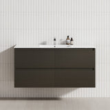 4-Drawer 1200/1500/1800Mm Wall Hung Bathroom Floating Vanity Multi-Colour Cabinet Only Vanities
