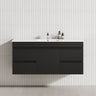 4-Drawer 1-Door 1200mm Wall Hung Bathroom Floating Vanity Single Bowl Multi-Colour Cabinet Only