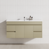 4-Drawer 2-Door 1200/1500/1800mm Wall Hung Bathroom Floating Vanity Multi-Colour Cabinet Only