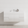 4-Drawer 2-Door 1200/1500/1800mm Wall Hung Bathroom Floating Vanity Multi-Colour Cabinet Only