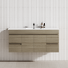 4-Drawer 2-Door 1200/1500/1800mm Wall Hung Bathroom Floating Vanity Multi-Colour Cabinet Only