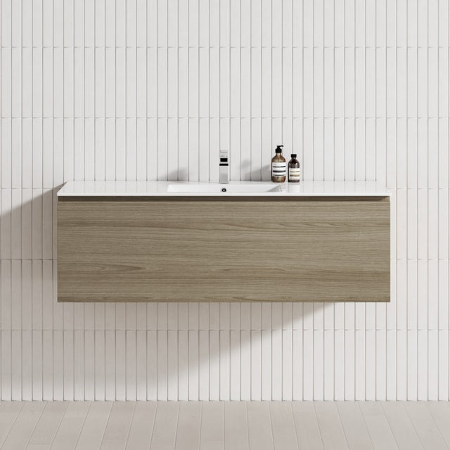 1-Drawer 600/750/900/1200Mm Wall Hung Bathroom Floating Vanity Single Bowl Multi-Colour Cabinet Only