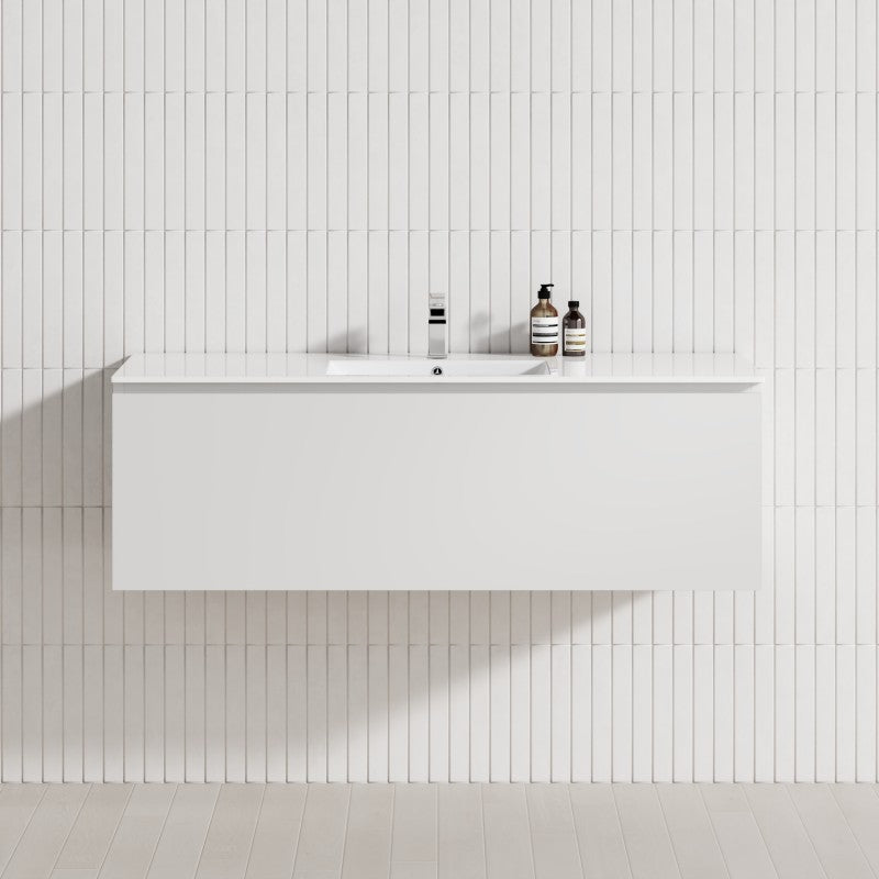 1-Drawer 600/750/900/1200Mm Wall Hung Bathroom Floating Vanity Single Bowl Multi-Colour Cabinet Only