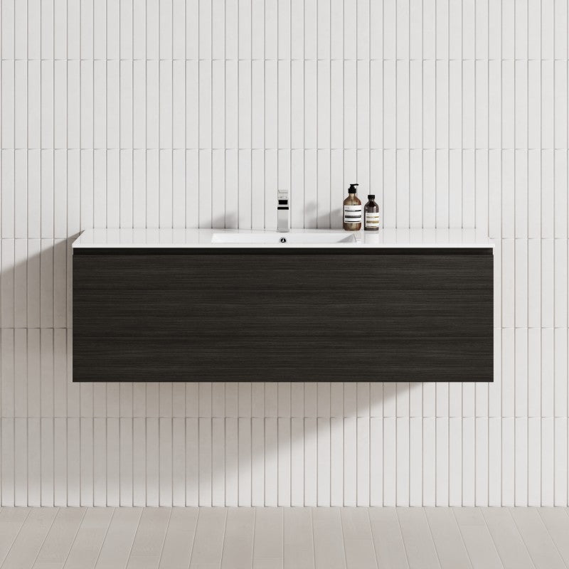 1-Drawer 600/750/900/1200Mm Wall Hung Bathroom Floating Vanity Single Bowl Multi-Colour Cabinet Only