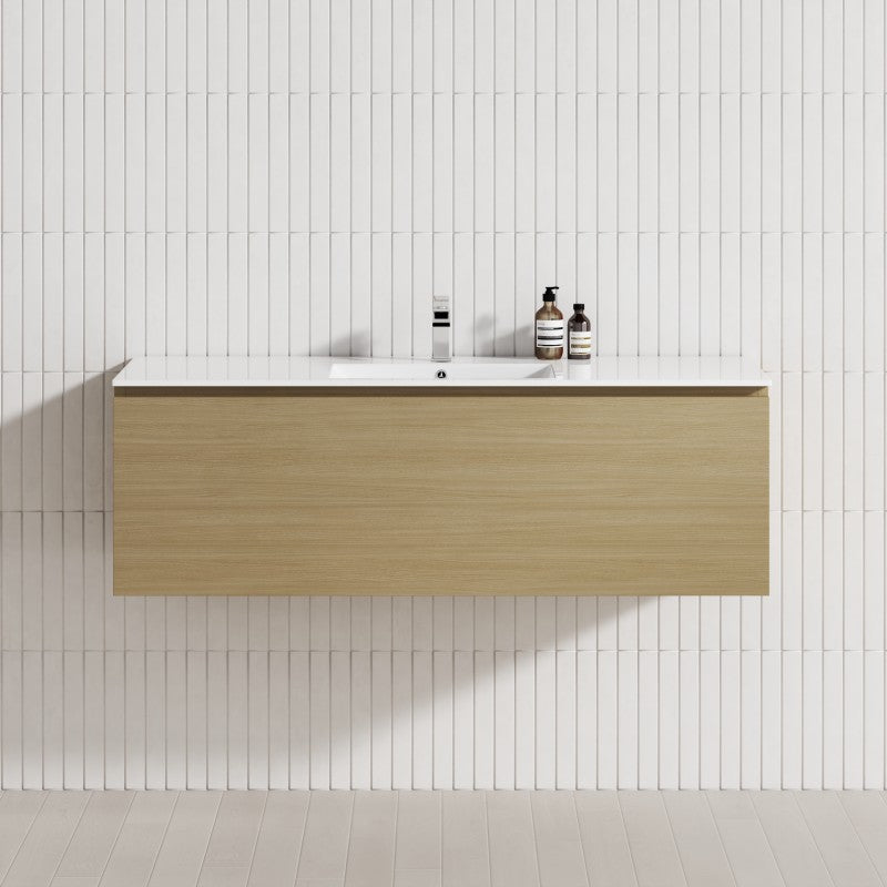 1-Drawer 600/750/900/1200Mm Wall Hung Bathroom Floating Vanity Single Bowl Multi-Colour Cabinet Only